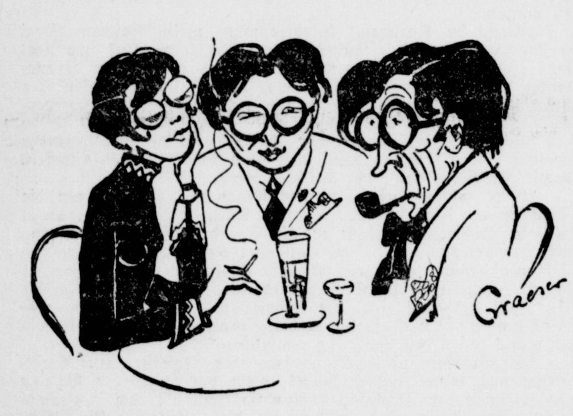 Cafétisch, Zeichung von Graeser, 1926