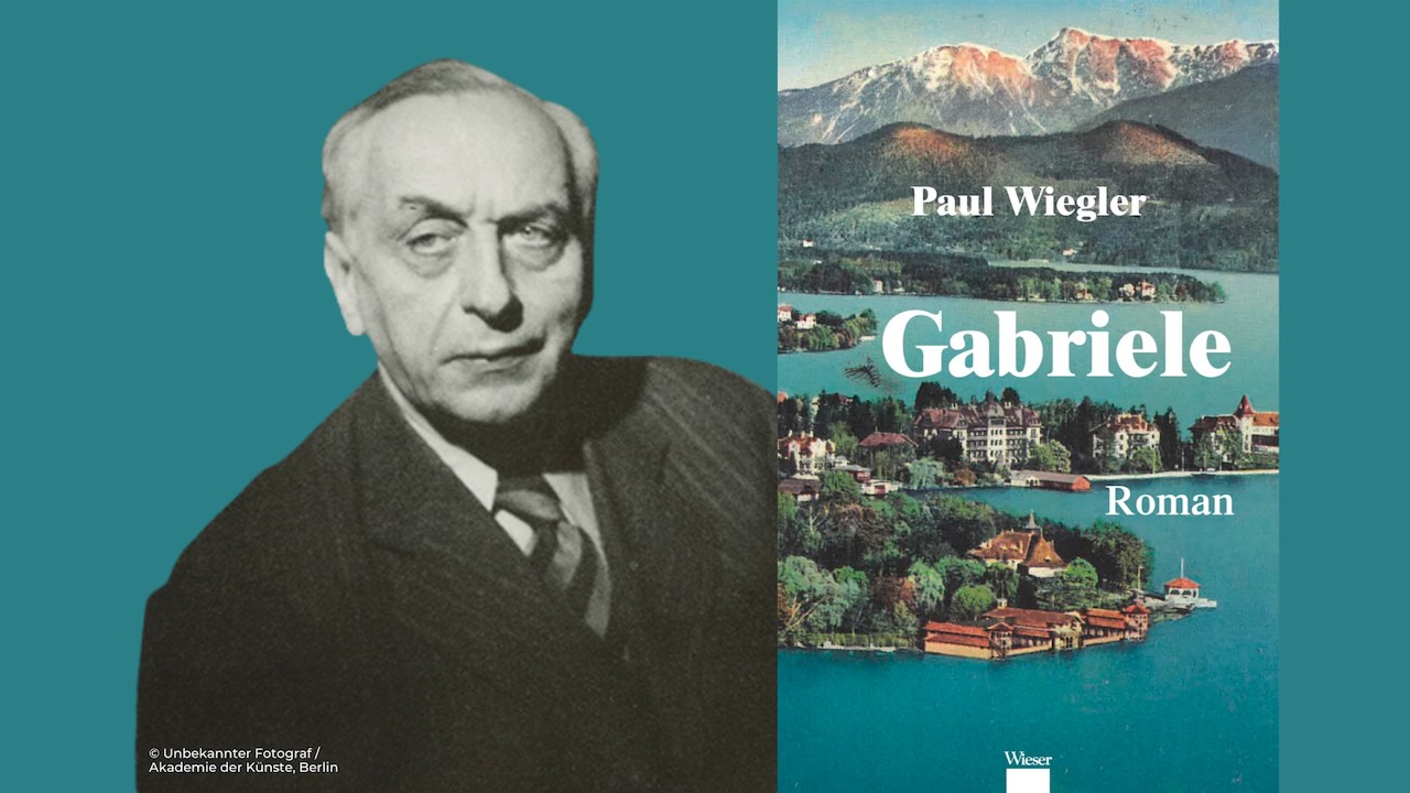Paul Wiegler und Cover von "Gabriele"